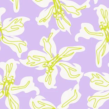 Floral Brush strokes Seamless Pattern Design Illustrazione stock