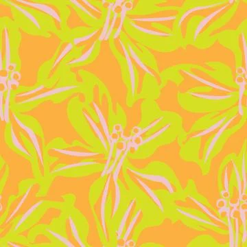 Floral Brush strokes Seamless Pattern Design Stockillustratie