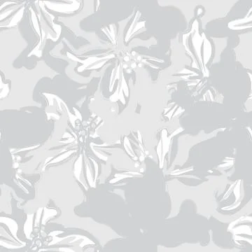 Floral Brush strokes Seamless Pattern Design Illustrazione stock