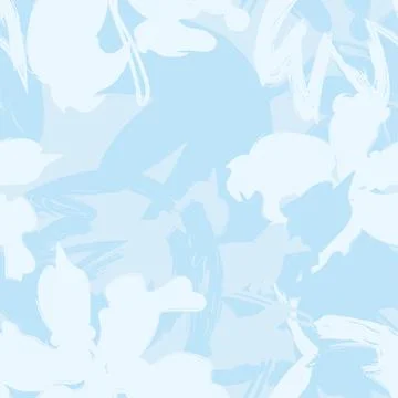 Floral Brush strokes Seamless Pattern Design イラスト素材