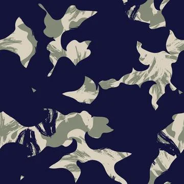 Floral Brush strokes Seamless Pattern Design Stock Illustration