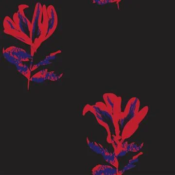 Floral Brush strokes Seamless Pattern Design Stock Illustration