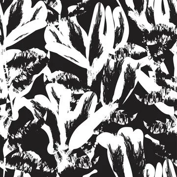 Floral Brush strokes Seamless Pattern Design イラスト素材