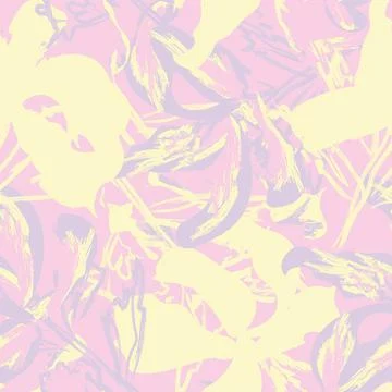 Floral Brush strokes Seamless Pattern Design Stock Illustration