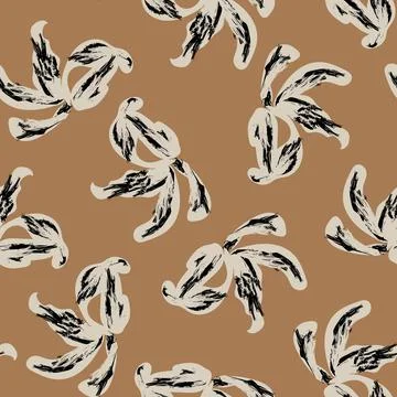 Floral Brush strokes Seamless Pattern Design Stock Illustration