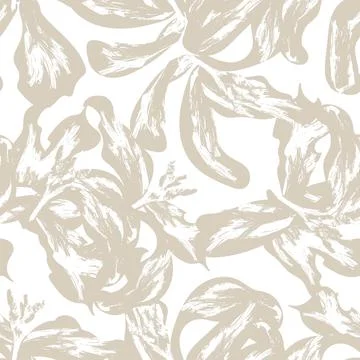 Floral Brush strokes Seamless Pattern Design Stock Illustration