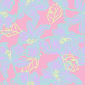 Floral Brush strokes Seamless Pattern Design Stockillustratie
