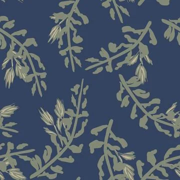 Floral Brush strokes Seamless Pattern Design Stock Illustration
