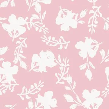 Floral Brush strokes Seamless Pattern Design 스톡 일러스트