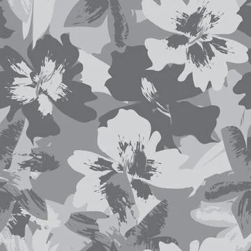 Floral Brush strokes Seamless Pattern Design Stock Illustration