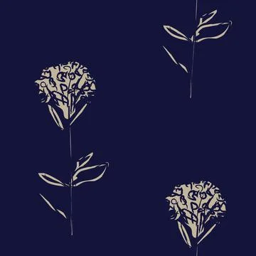 Floral Brush strokes Seamless Pattern Design Stock Illustration