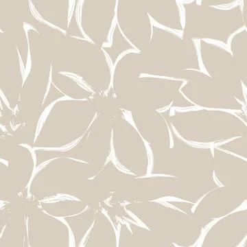 Floral Brush strokes Seamless Pattern Design Stock Illustration