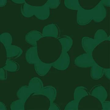 Floral Brush strokes Seamless Pattern Design Stock Illustration