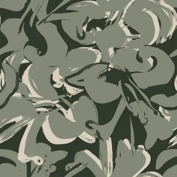 Floral Brush strokes Seamless Pattern Design Stock Illustration