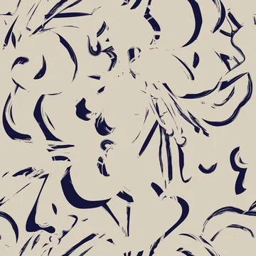 Floral Brush strokes Seamless Pattern Design Stock Illustration