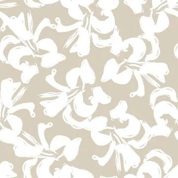 Floral Brush strokes Seamless Pattern Design Stock Illustration