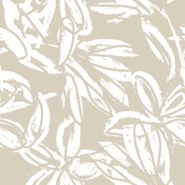 Floral Brush strokes Seamless Pattern Design Illustrazione stock