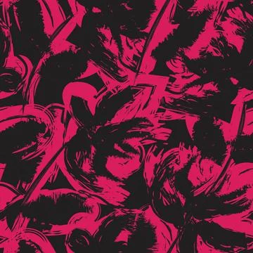 Floral Brush strokes Seamless Pattern Design Stock Illustration