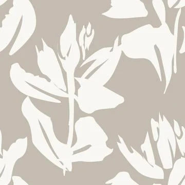 Floral Brush strokes Seamless Pattern Design Stock Illustration
