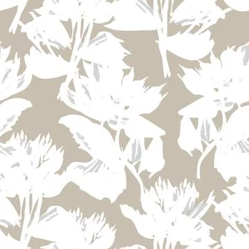 Floral Brush strokes Seamless Pattern Design Stock Illustration