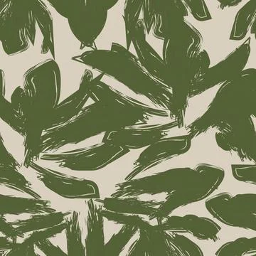 Floral Brush strokes Seamless Pattern Design イラスト素材