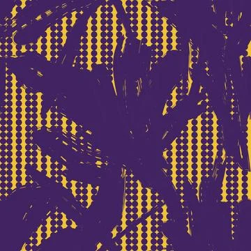 Floral Brushstroke Striped seamless pattern design Illustrazione stock