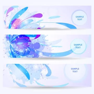 Floral bunner Illustrazione stock