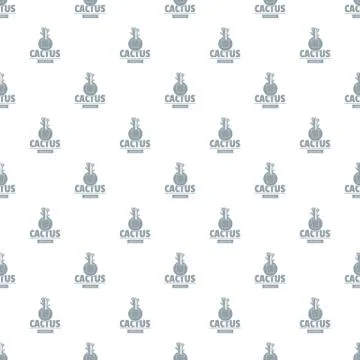 Floral cactus pattern vector seamless 스톡 일러스트