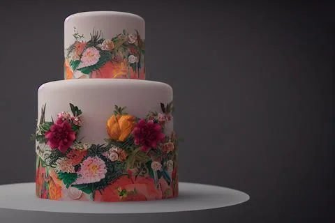 Floral Cake イラスト素材