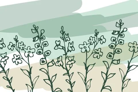 Floral card background Stock Illustration