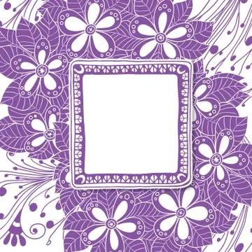 Floral card Illustrazione stock