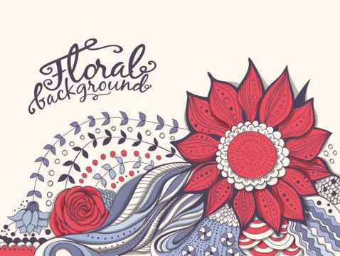 Floral card Stock Illustration
