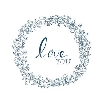 Floral card Illustrazione stock