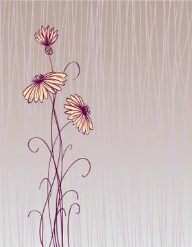 Floral card vector Stock Illustration