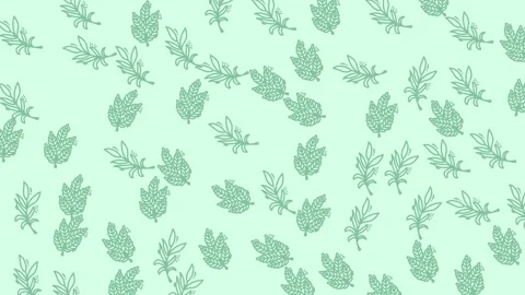 Floral cartoon doodle pattern with fun minimalist5 Stock-Footage 328271636
