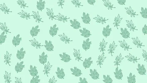 Floral cartoon doodle pattern with fun minimalist lines 3 Stock Illustration