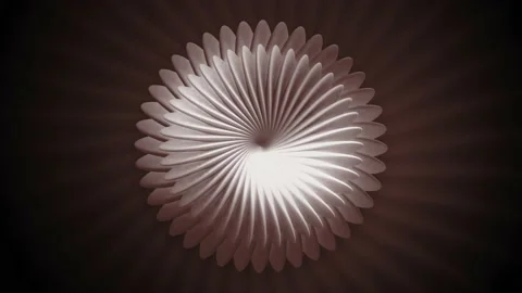 Floral centralized Pattern. Motion. Simple pattern of moving 3d flower. Floral Stock Footage 168640901