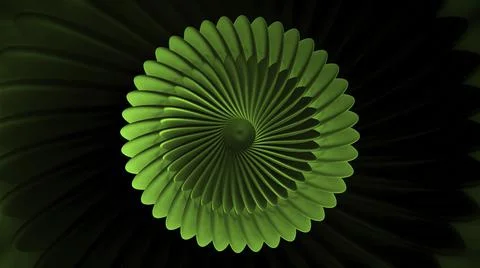 Floral centralized Pattern. Motion. Simple pattern of moving 3d flower. Floral Stock Illustration