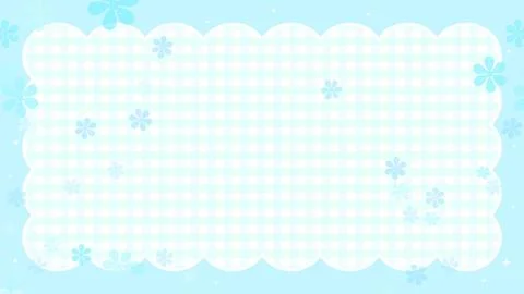 Floral checkered background light blue Stock Illustration