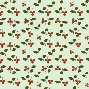 Floral Cherry Pattern Stock Illustration