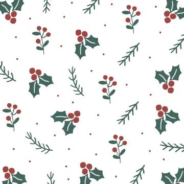 Floral christmas color Stock Illustration