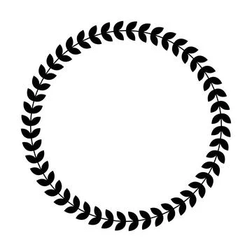 Floral circle border design rounded flower frame ring for decoration Illustrazione stock