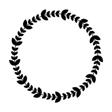 Floral circle border design rounded flower frame ring for decoration Illustrazione stock
