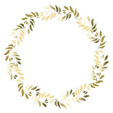 Floral circle frame Stock Illustration