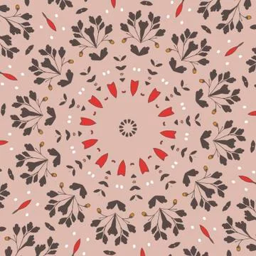 Floral circle pattern Stock Illustration