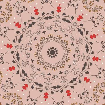 Floral circle pattern Stock Illustration