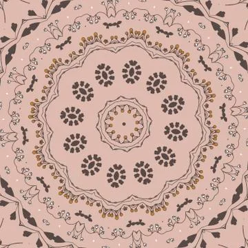 Floral circle pattern Stock Illustration