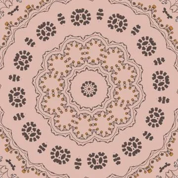 Floral circle pattern Stock Illustration