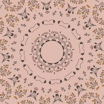 Floral circle pattern Stock Illustration