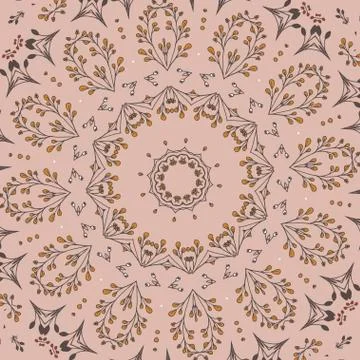 Floral circle pattern Stockillustratie